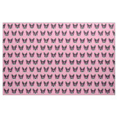 Boston Terrier Glasses - roze stof (Fat Quarter)