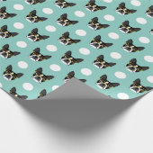 Boston Terrier Glasses wrapping Paper Cadeaupapier (Hoek)