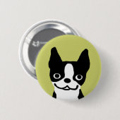 Boston Terrier Glimlach Ronde Button 5,7 Cm (Voorkant /achterkant)