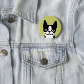 Boston Terrier Glimlach Ronde Button 5,7 Cm (In situ)