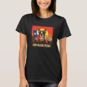 Boston Terrier God Bless Texas T-shirt (Voorkant)