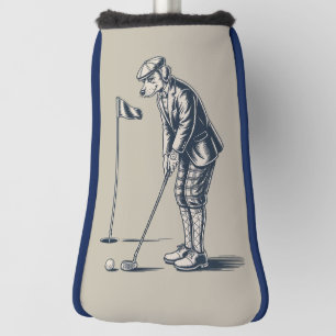 Boston Terrier Golf Vintage Hond Golfen Boston Moe Golfheadcover