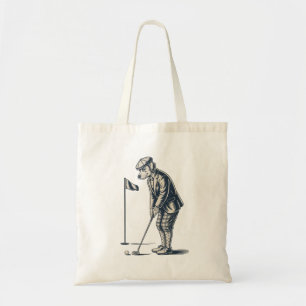 Boston Terrier Golf Vintage Hond Golfen Boston Moe Tote Bag