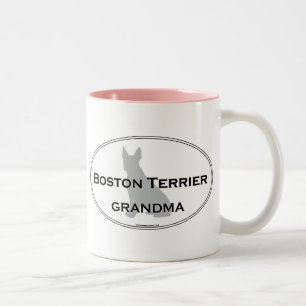 Boston Terrier Grandma Tweekleurige Koffiemok