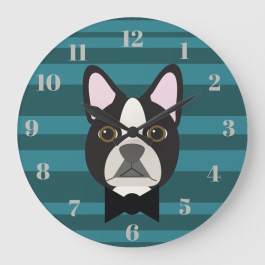 Boston Terrier Grote Klok (Voorkant)