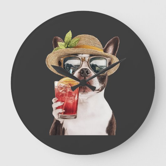 Boston Terrier Grote Klok (Voorkant)