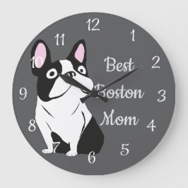 Boston terrier grote klok