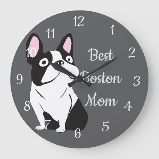 Boston terrier grote klok (Voorkant)