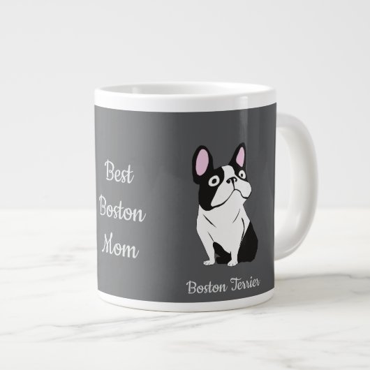 Boston terriër grote koffiekop (Voorkant rechts)