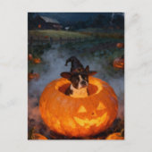 Boston Terrier Halloween Briefkaart (Voorkant)