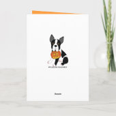 Boston Terrier Halloween Card Kaart (Achterkant)
