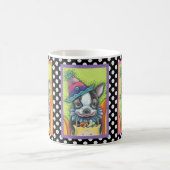 BOSTON TERRIER HALLOWEEN CLOWN, CLASSIC DOG MOK (Center)