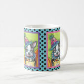 BOSTON TERRIER HALLOWEEN CLOWN, CLASSIC DOG MOK (Voorkant rechts)