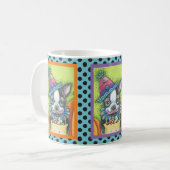 BOSTON TERRIER HALLOWEEN CLOWN, CLASSIC DOG MOK (Voorkant links)