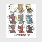 Boston Terrier Halloween Costume Sticker (Vel)