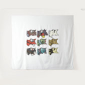 Boston Terrier Halloween Costume Wandkleed (Voorkant (horizontaal))