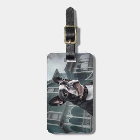 Boston Terrier Halloween eng Bagagelabel (Voorkant verticaal)