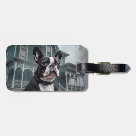 Boston Terrier Halloween eng Bagagelabel (Achterkant horizontaal)