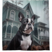 Boston Terrier Halloween eng Douchegordijn (Voorkant)