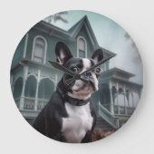 Boston Terrier Halloween eng Grote Klok (Voorkant)