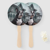 Boston Terrier Halloween eng Handwaaier (Voorkant en achterkant)