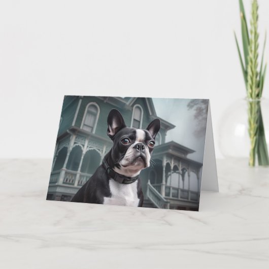 Boston Terrier Halloween eng Kaart (Voorkant)