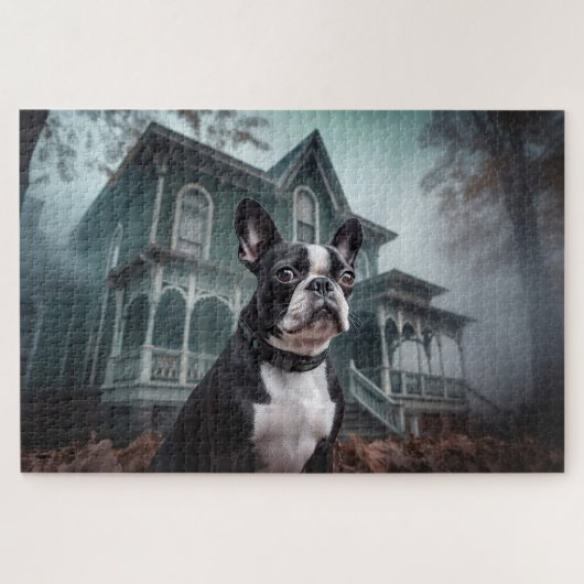 Boston Terrier Halloween eng Legpuzzel (Horizontaal)