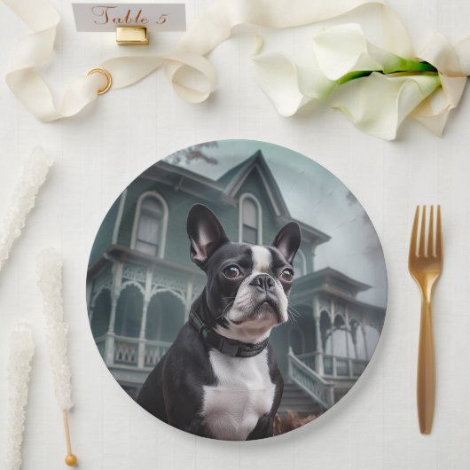 Boston Terrier Halloween eng Papieren Bordje (Huwelijk)