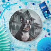 Boston Terrier Halloween eng Papieren Bordje (Feest)