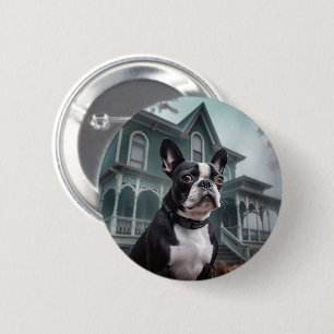 Boston Terrier Halloween Eng Ronde Button 5,7 Cm