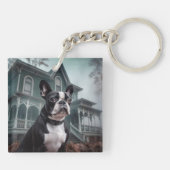 Boston Terrier Halloween eng Sleutelhanger (Achterkant)