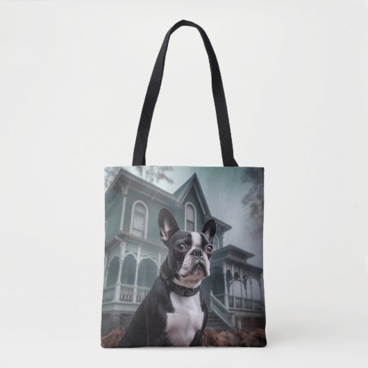 Boston Terrier Halloween eng Tote Bag (Voorkant)