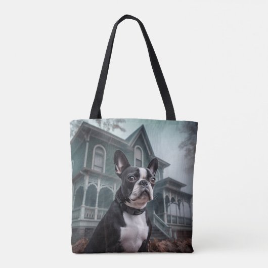Boston Terrier Halloween eng Tote Bag (Achterkant)