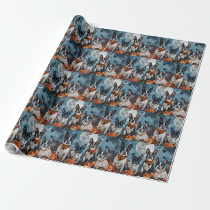Boston Terrier Halloween Griezelen Cadeaupapier