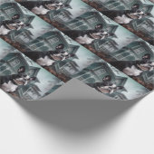 Boston Terrier Halloween Griezelen Cadeaupapier (Hoek)
