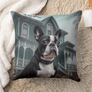 Boston Terrier Halloween Griezelen Kussen