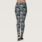 Boston Terrier Halloween Griezelen Leggings (Achterkant)