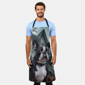 Boston Terrier Halloween Griezelen Schort (Gedragen)