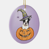 Boston Terrier Halloween Keramisch Ornament (Rechts)