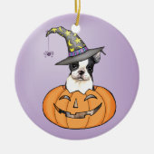 Boston Terrier Halloween Keramisch Ornament (Voorkant)