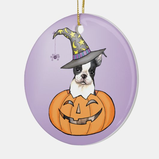 Boston Terrier Halloween Keramisch Ornament (Links)