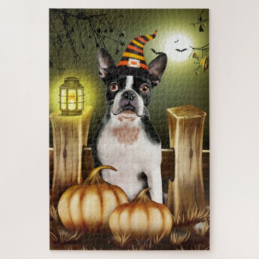 Boston Terrier Halloween legpuzzel. Legpuzzel (Verticaal)