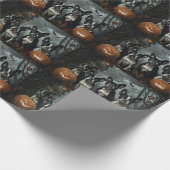 Boston Terrier Halloween Nacht Doggy Delight Cadeaupapier (Hoek)