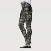 Boston Terrier Halloween Nacht Doggy Delight Leggings (Links)