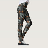 Boston Terrier Halloween Nacht Doggy Delight Leggings (Rechts)