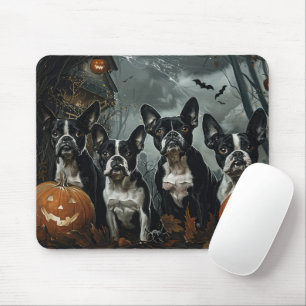 Boston Terrier Halloween Nacht Doggy Delight Muismat