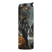 Boston Terrier Halloween Nacht Doggy Delight Thermosbeker (Gedraaid links)