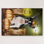 Boston Terrier Halloween puzzel. Legpuzzel (Horizontaal)