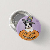 Boston Terrier Halloween Ronde Button 3,2 Cm (Voorkant /achterkant)