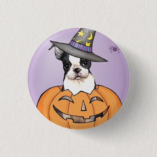 Boston Terrier Halloween Ronde Button 3,2 Cm (Voorkant)